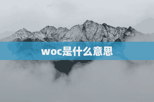 woc是什么意思(woc是什么意思中文翻译)